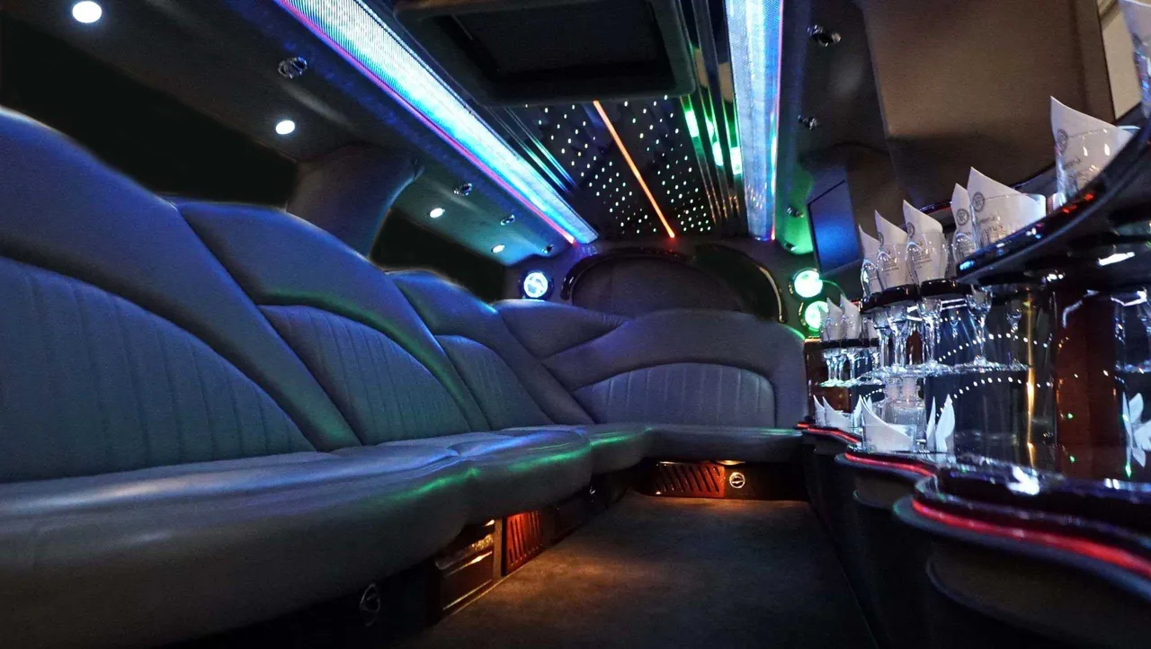 Hummer Limo interior, photo 3 for limo rental in Zephyr, TX