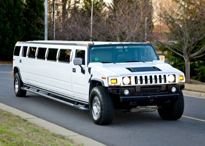 White Hummer Limousine for limo rental in Hickman, CA