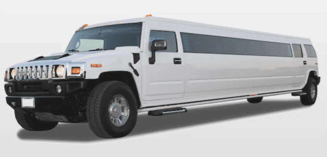 White Hummer Limousine for limo rental in Bradshaw, NE
