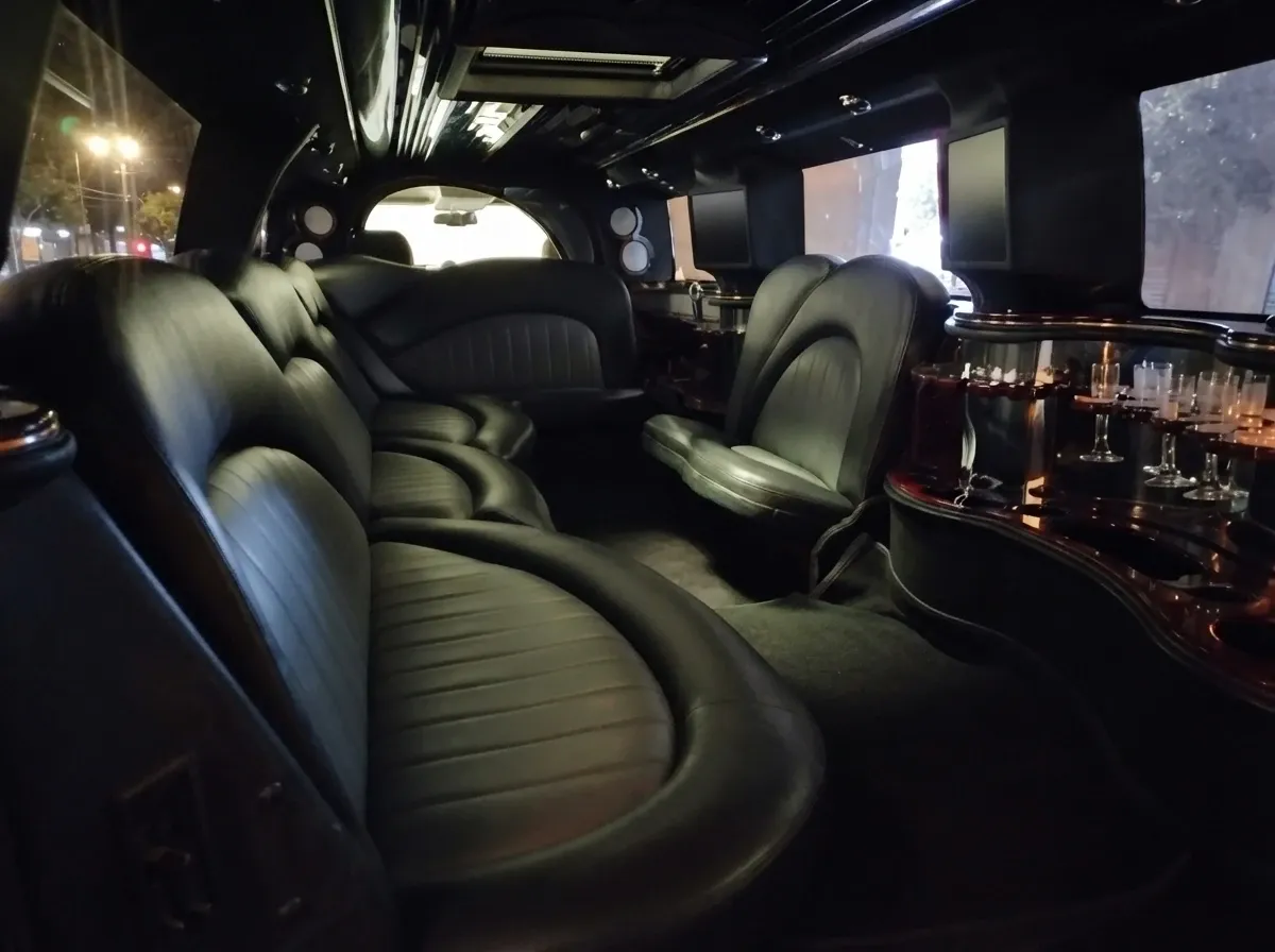 The white Hummer Limousine, shot 2
