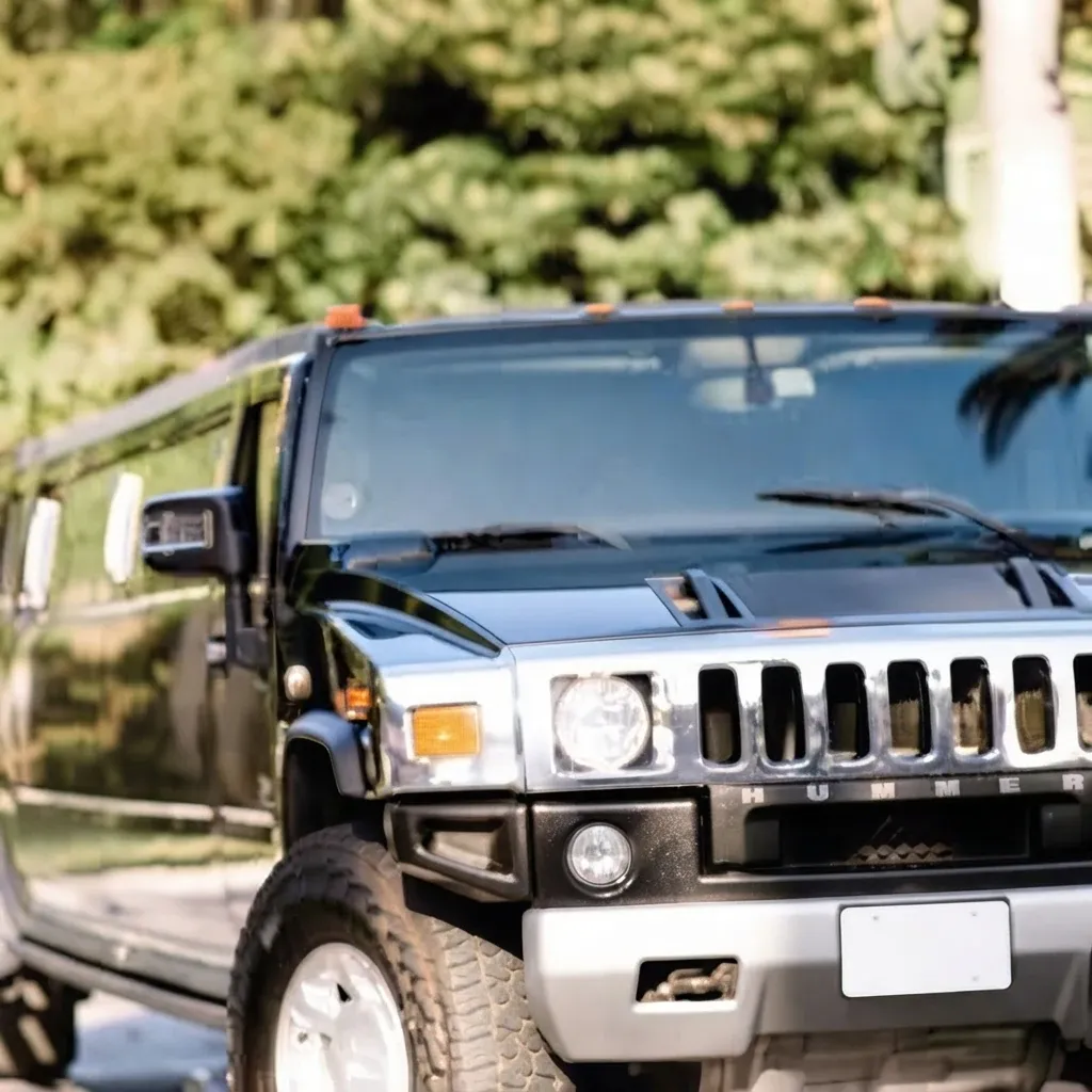 The black Hummer Limousine, shot 7