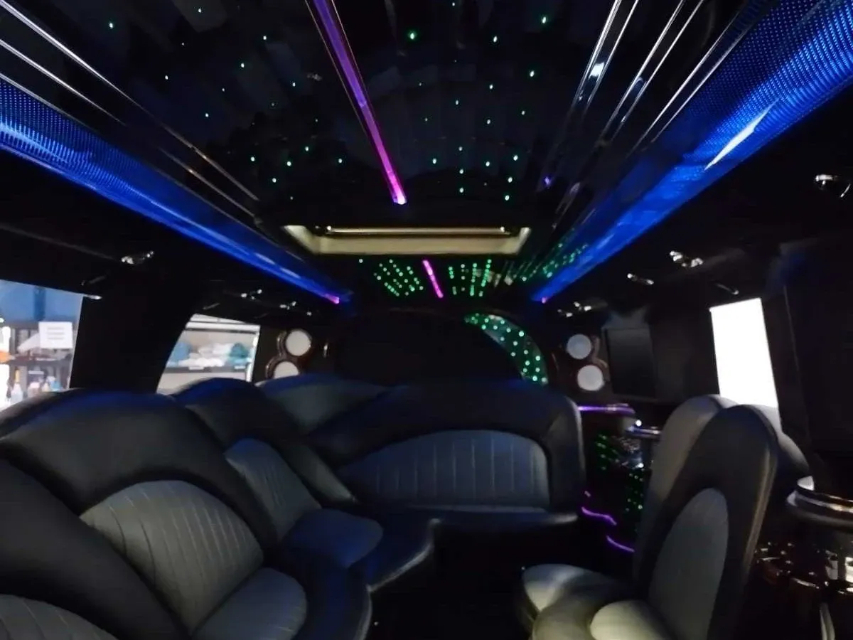 The black Hummer Limousine, shot 2