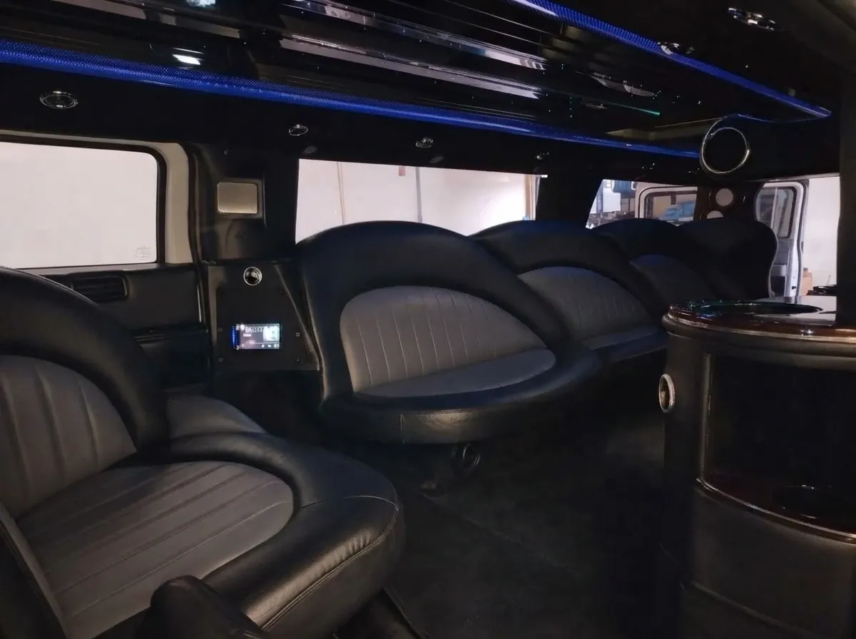 The black Hummer Limousine, shot 4