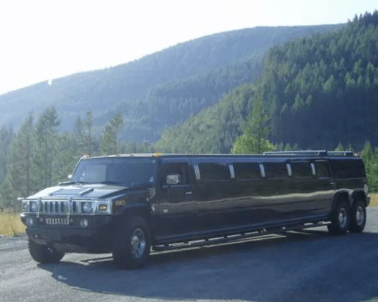 Black Hummer Limousine for limo rental in Paris, TX