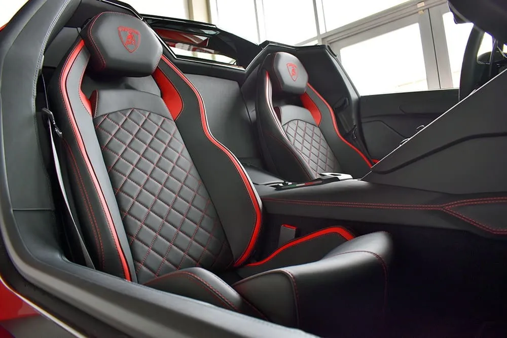 The red Lamborghini Aventador S, shot 2