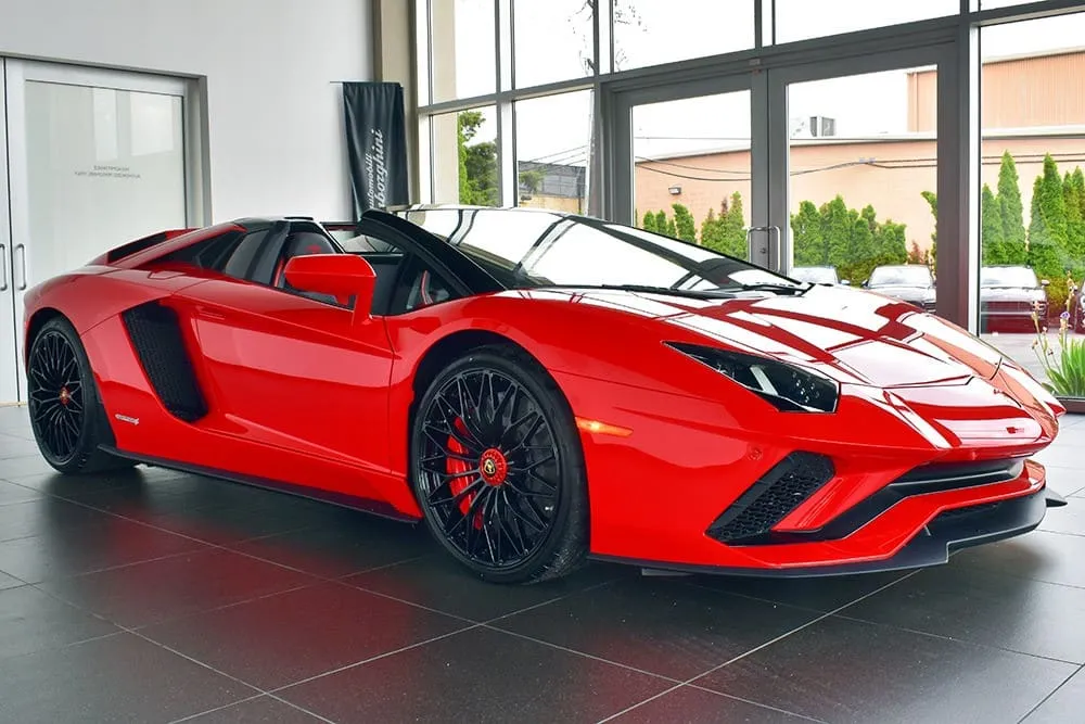 The red Lamborghini Aventador S, shot 4