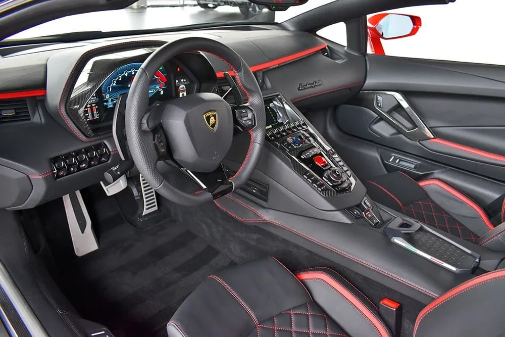 The red Lamborghini Aventador S, shot 7