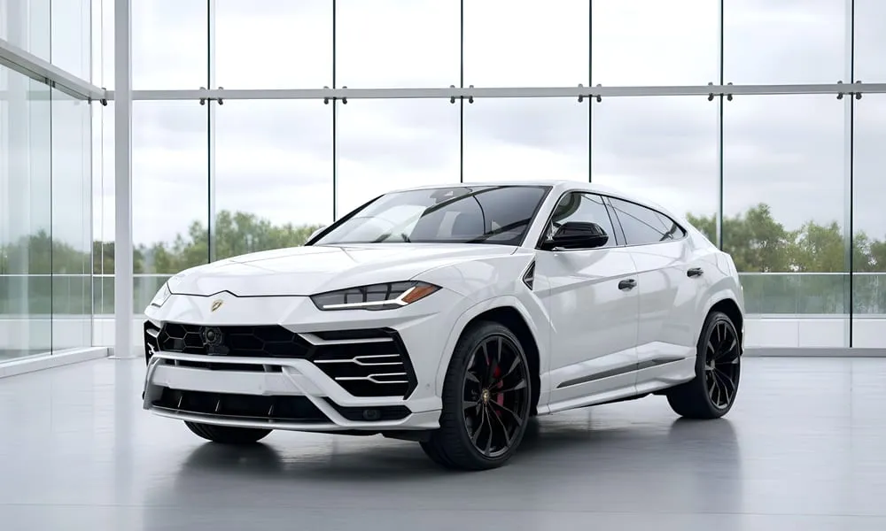 The blue Lamborghini Urus, shot 9