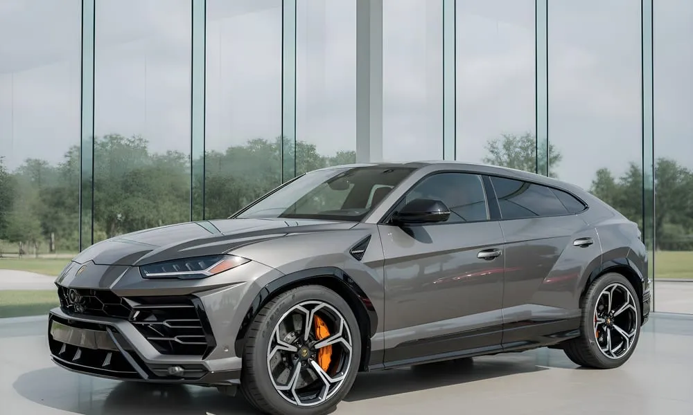 The blue Lamborghini Urus, shot 10
