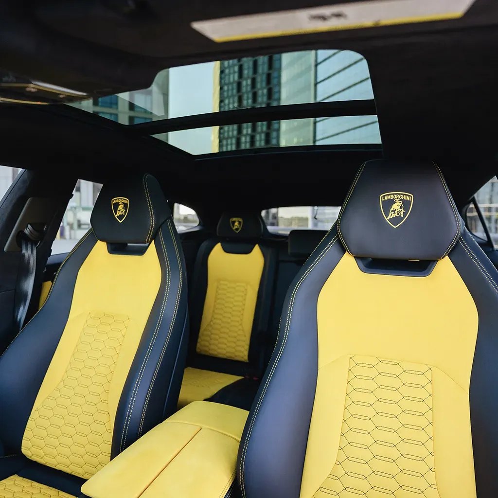 Gold Lamborghini Urus Giallo Auge, photo 2 for exotic and luxury car rental in Rockville, MD