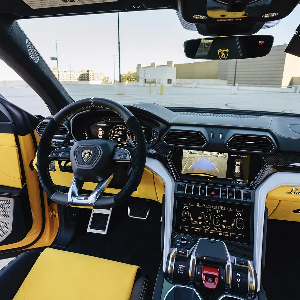 Gold Lamborghini Urus Giallo Auge, photo 4 for exotic and luxury car rental in Rockville, MD