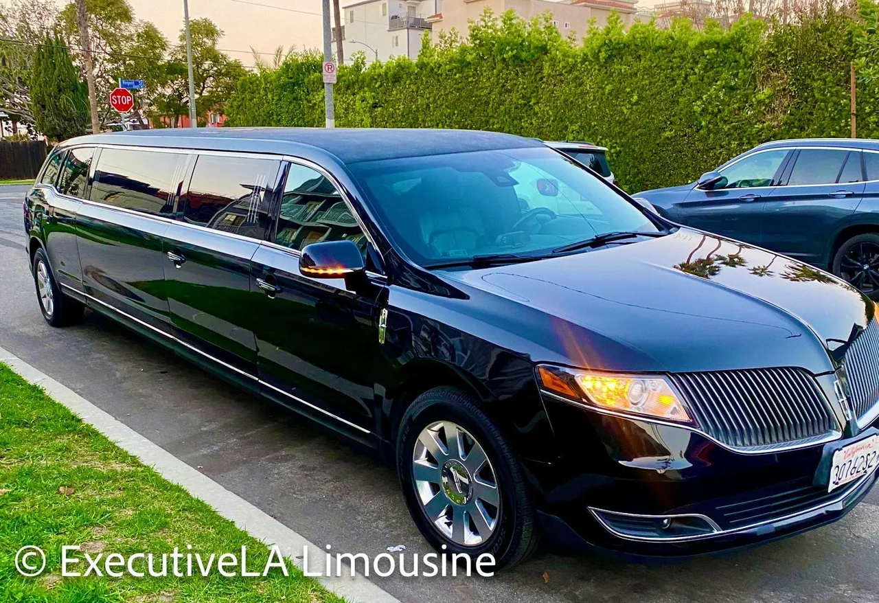 Blue 10 Passenger Limousine for limo rental in Los Angeles, CA