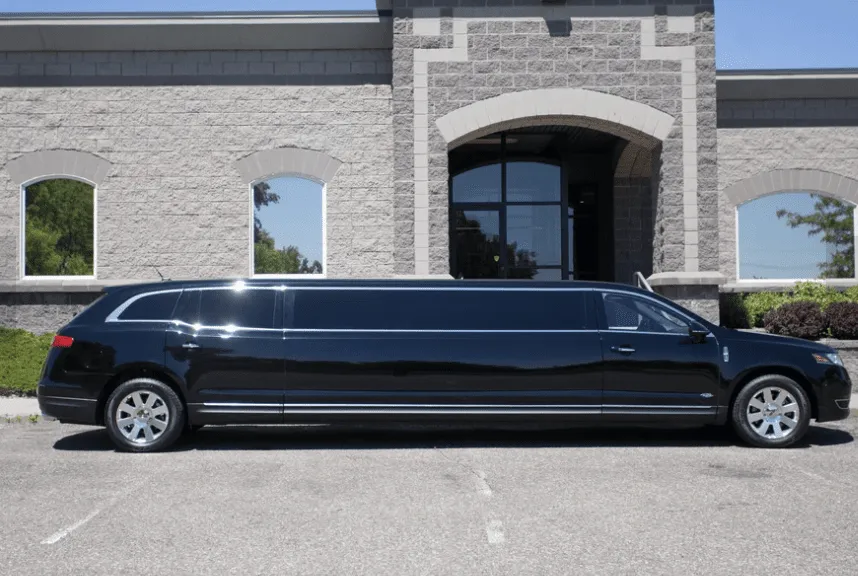 Black Lincoln MKT Limo with tinted windows for limo rental in Gresham, NE