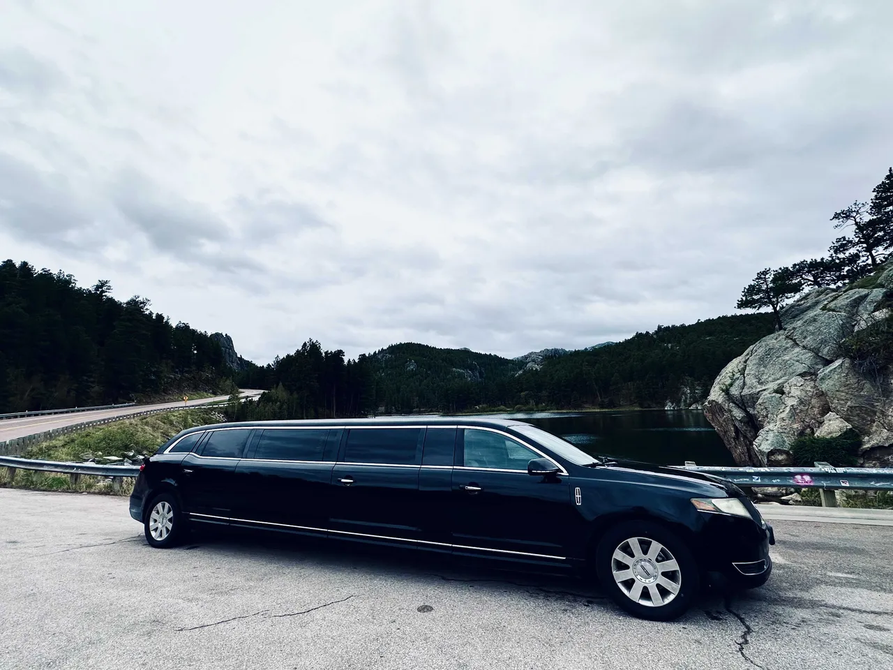 The black Lincoln MKT Limousine, shot 3