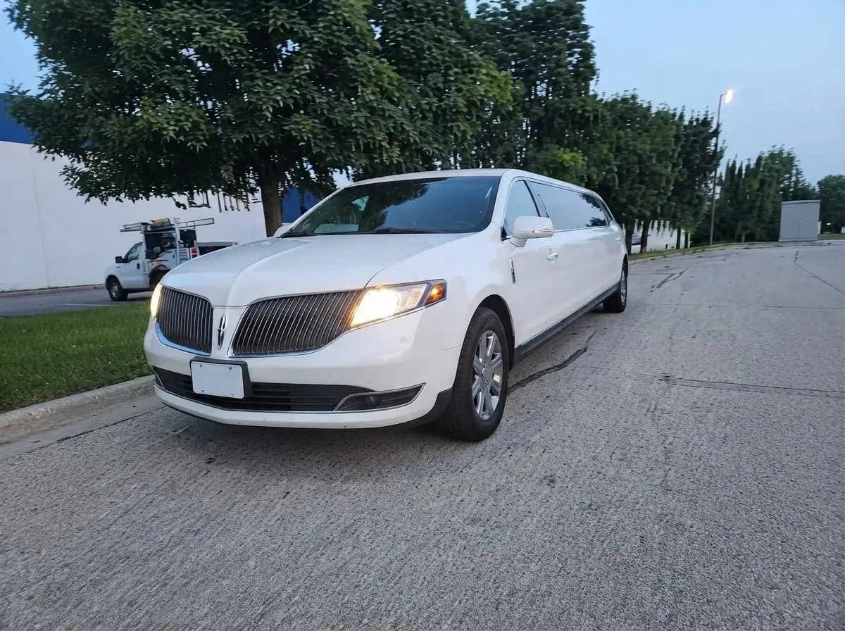 Lincoln MKT Limousine The white Lincoln MKT Limousine, ready to rent