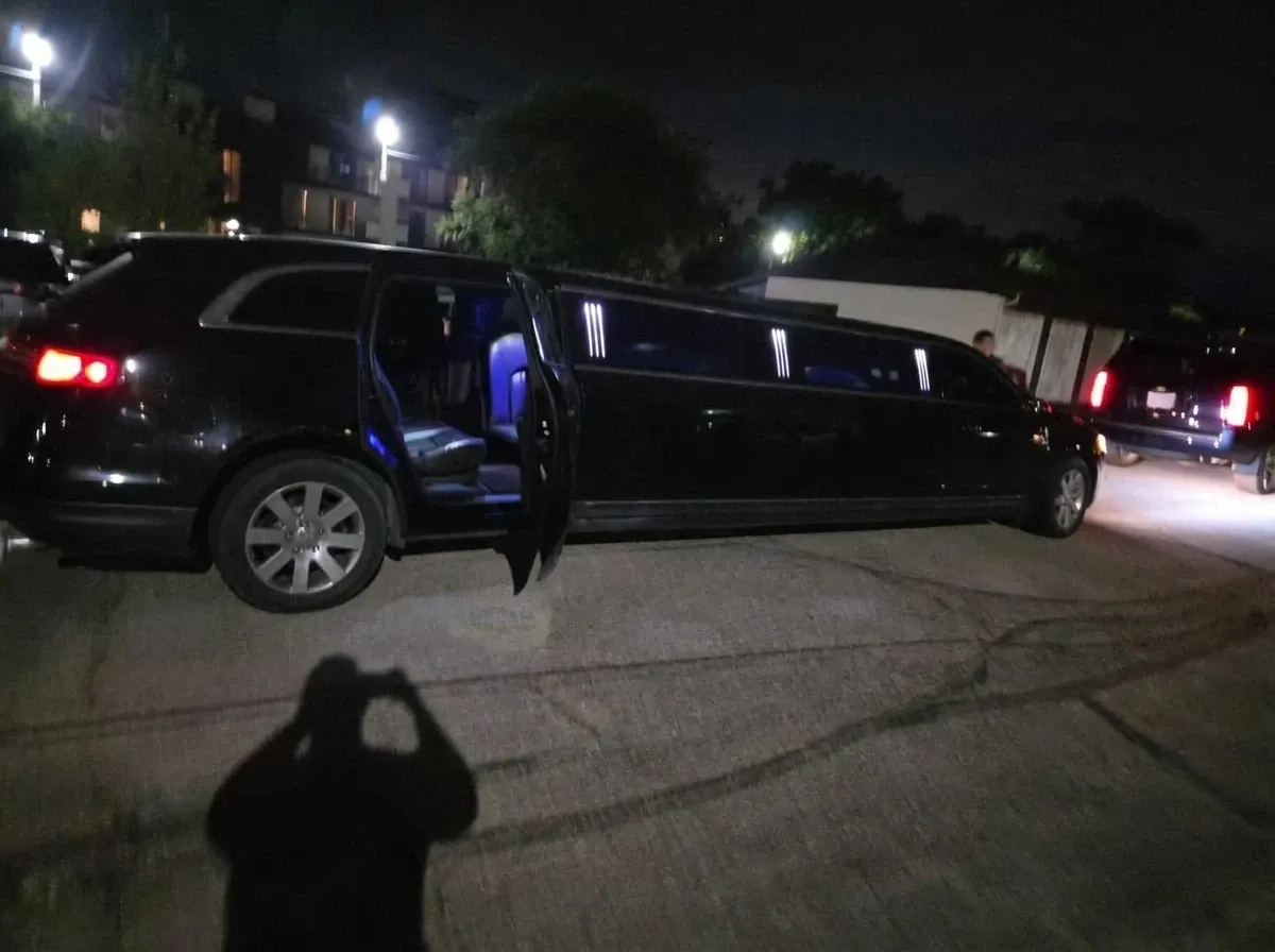 The black Lincoln MKT Limousine, shot 2