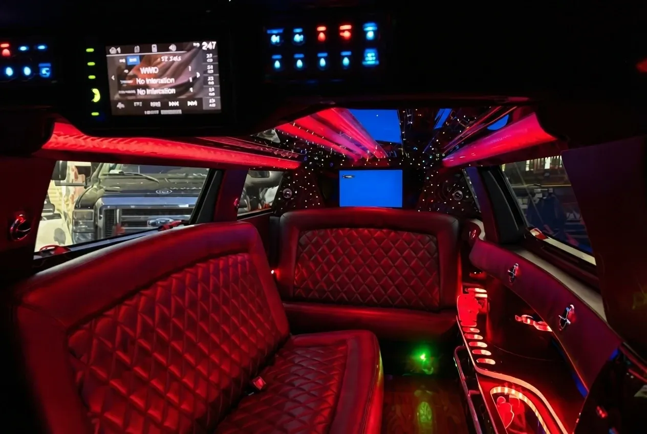 The white Lincoln MKT Limousine, shot 2