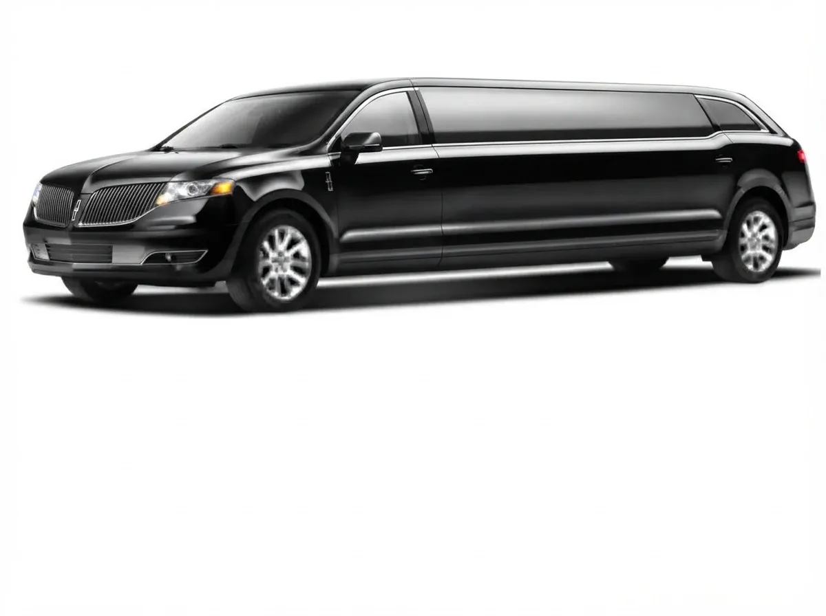 The black Lincoln MKT Limousine, ready to rent