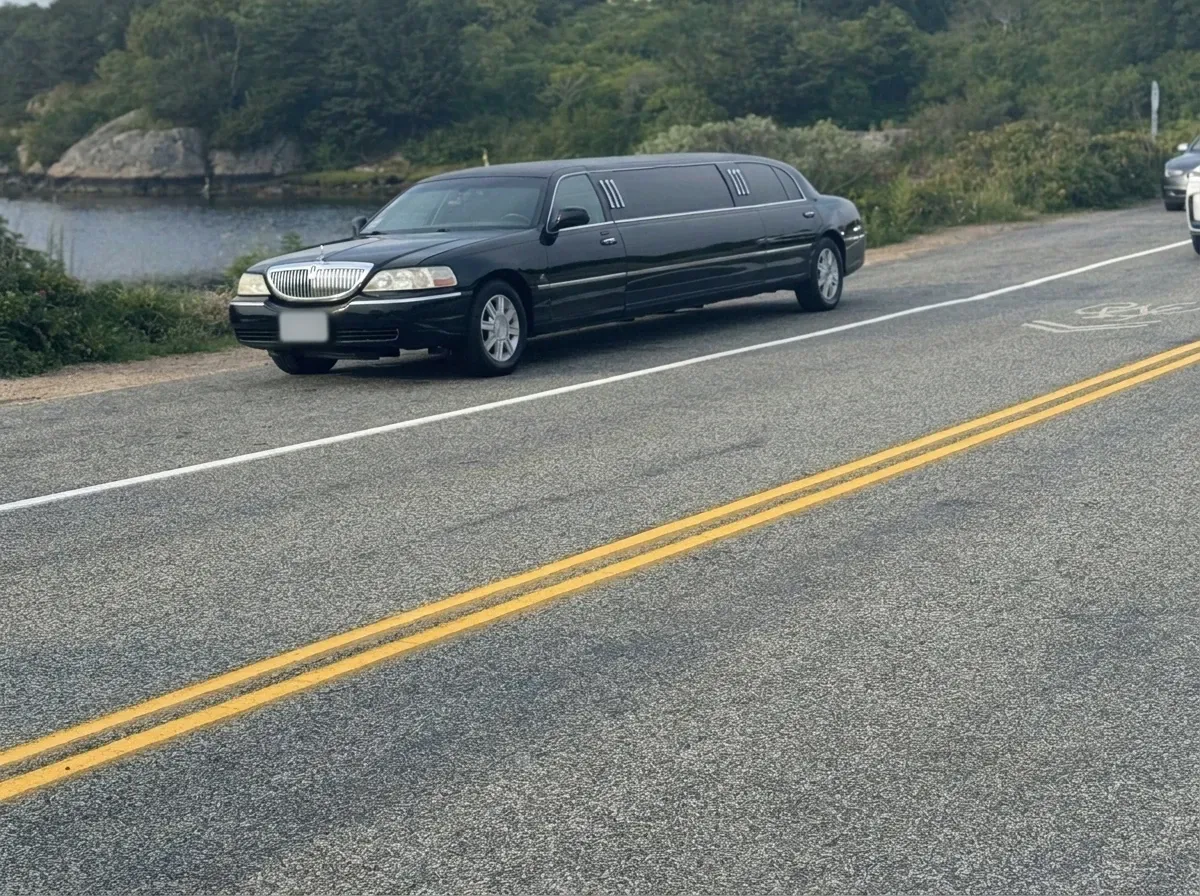 The black Lincoln Town Car Limousine, shot 2