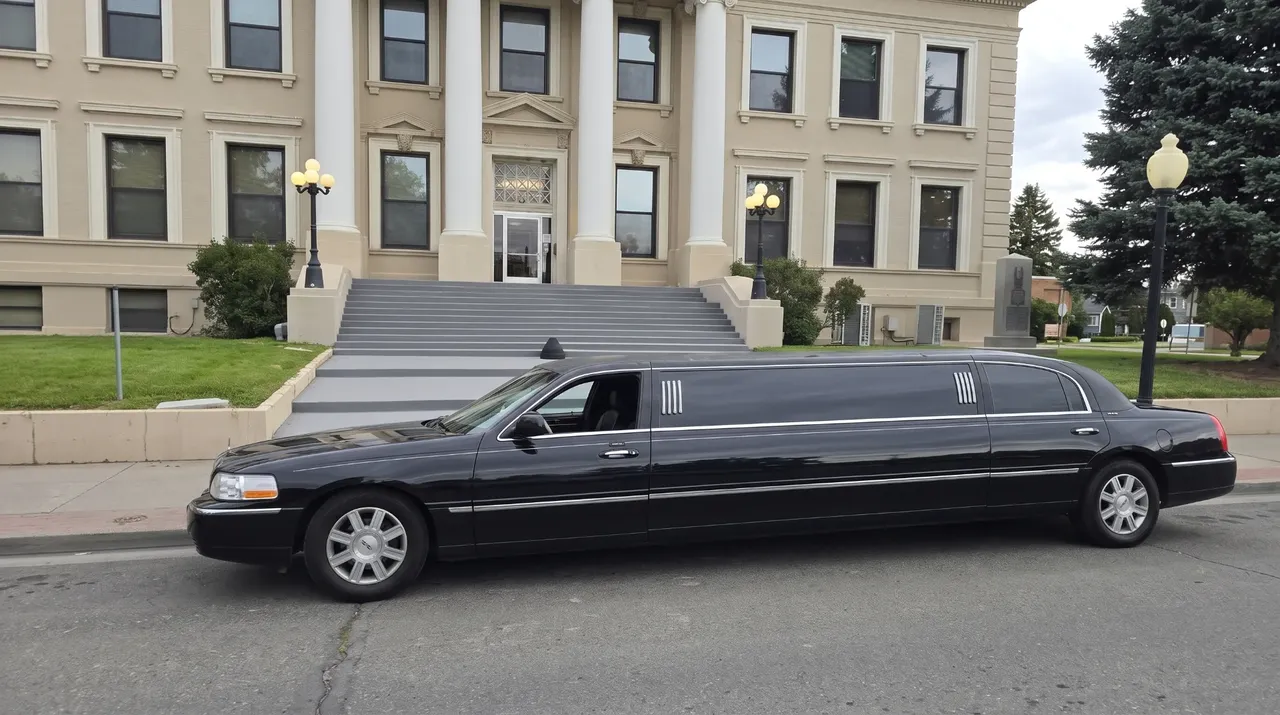 The black Lincoln Town Car Limousine, shot 3