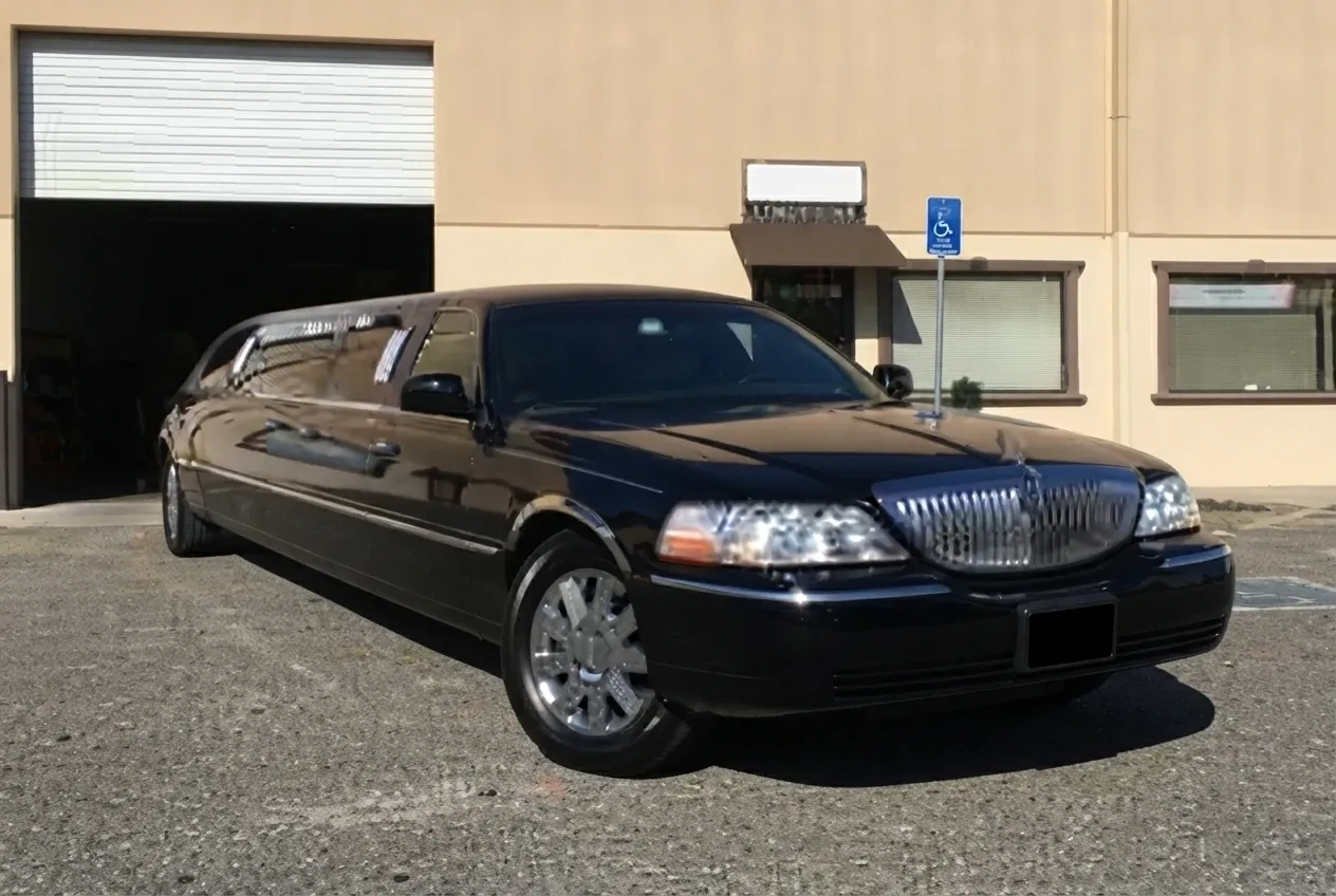 The black Lincoln Town Car Limousine, shot 2