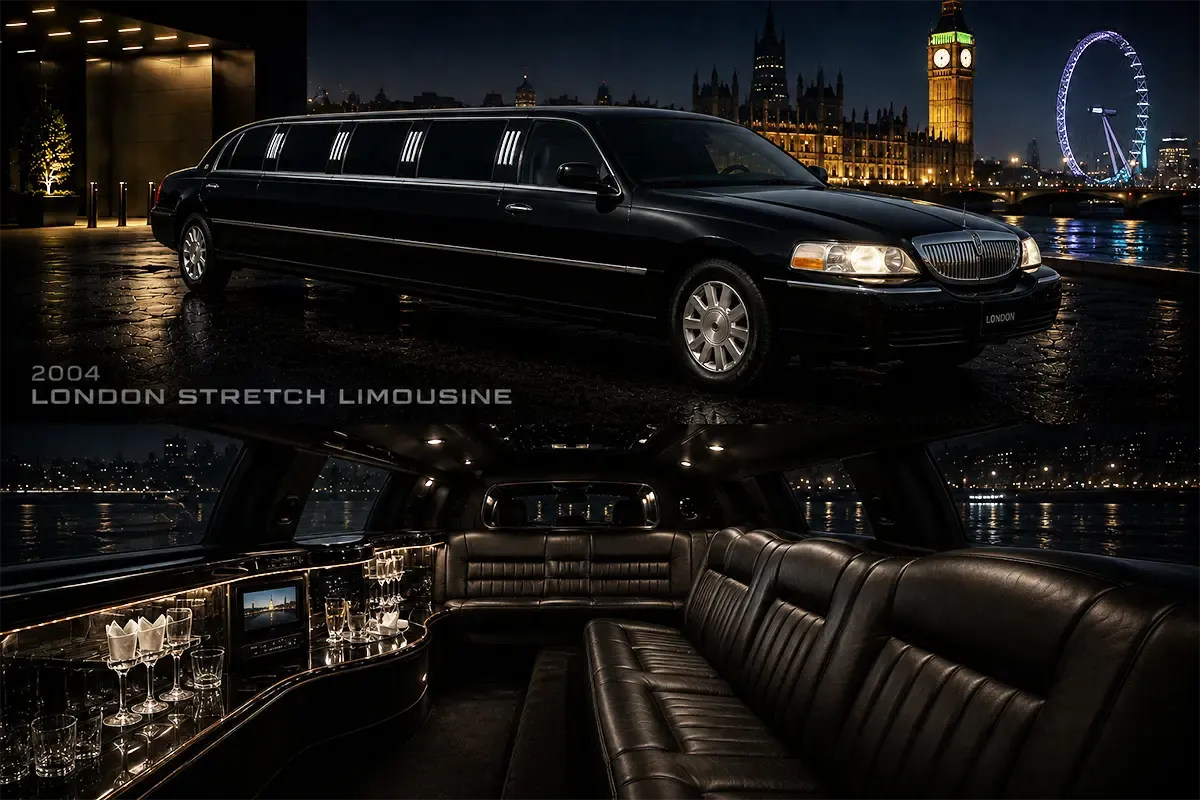 Lincoln Town Car Stretch Limousine — Black for limo rental