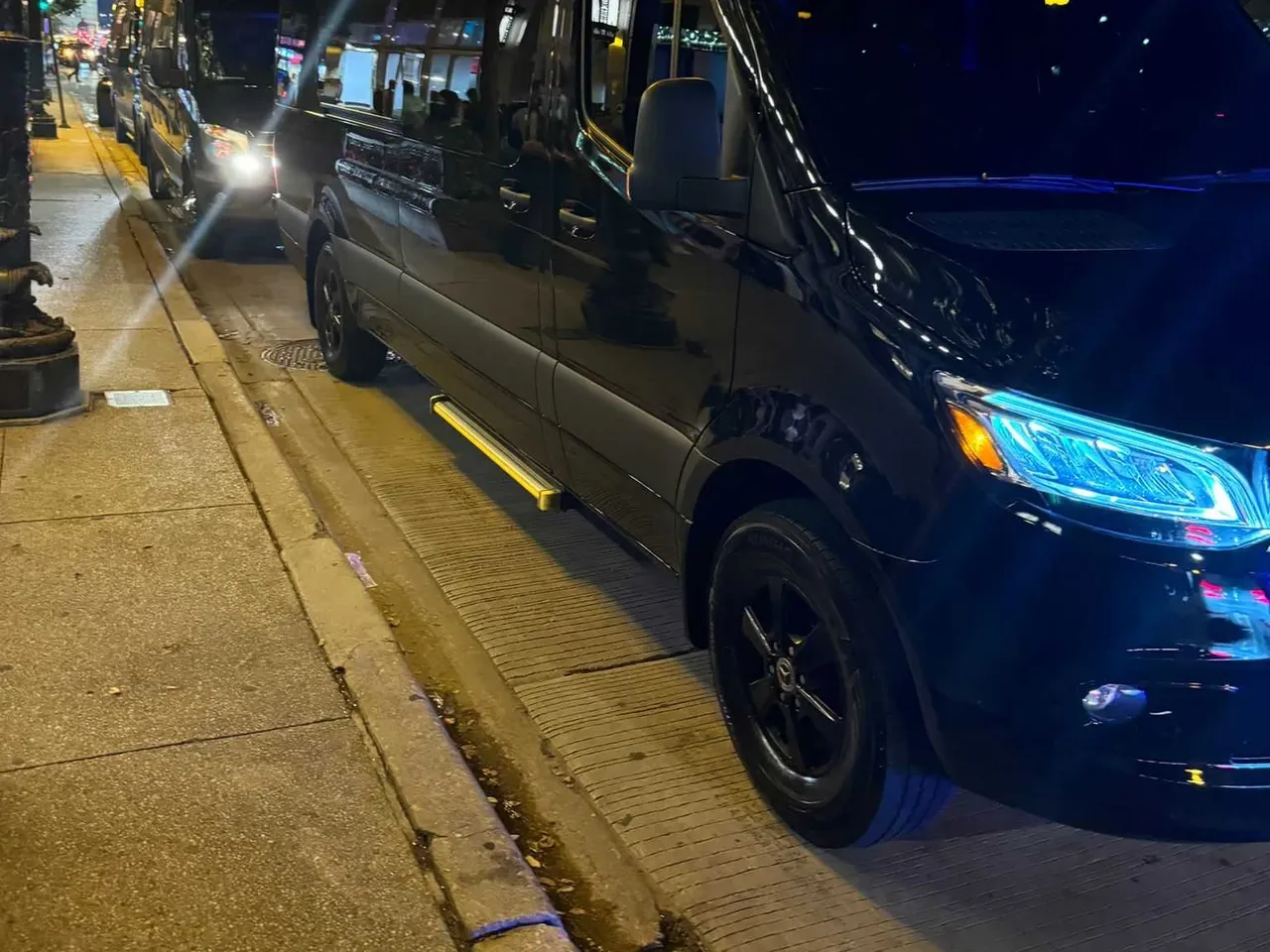 Mercedes-Benz Executive Sprinter The black Mercedes-Benz Executive Sprinter, ready to rent