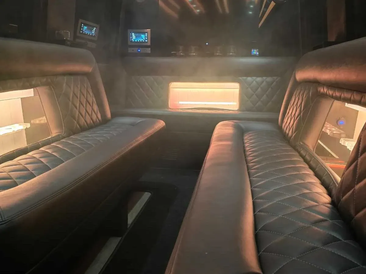The black Mercedes-Benz Limousine Sprinter, shot 2