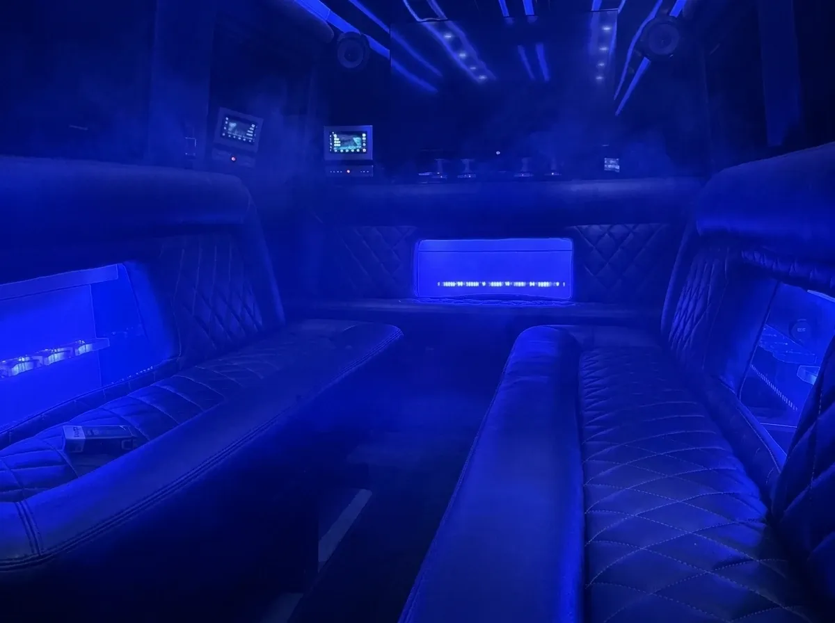 The black Mercedes-Benz Limousine Sprinter, shot 3