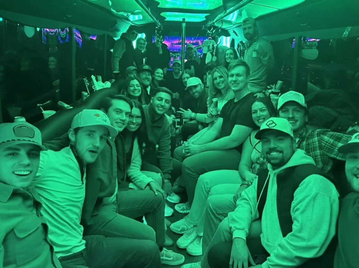 The black Mercedes-Benz Party Buses, shot 6