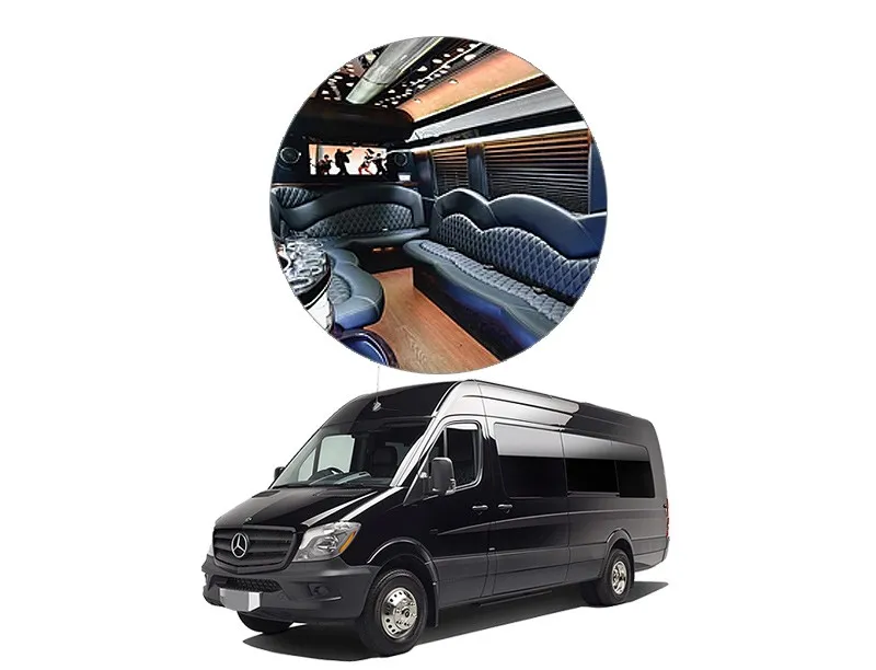 Mercedes-Benz Sprinter Limousine for party bus rental