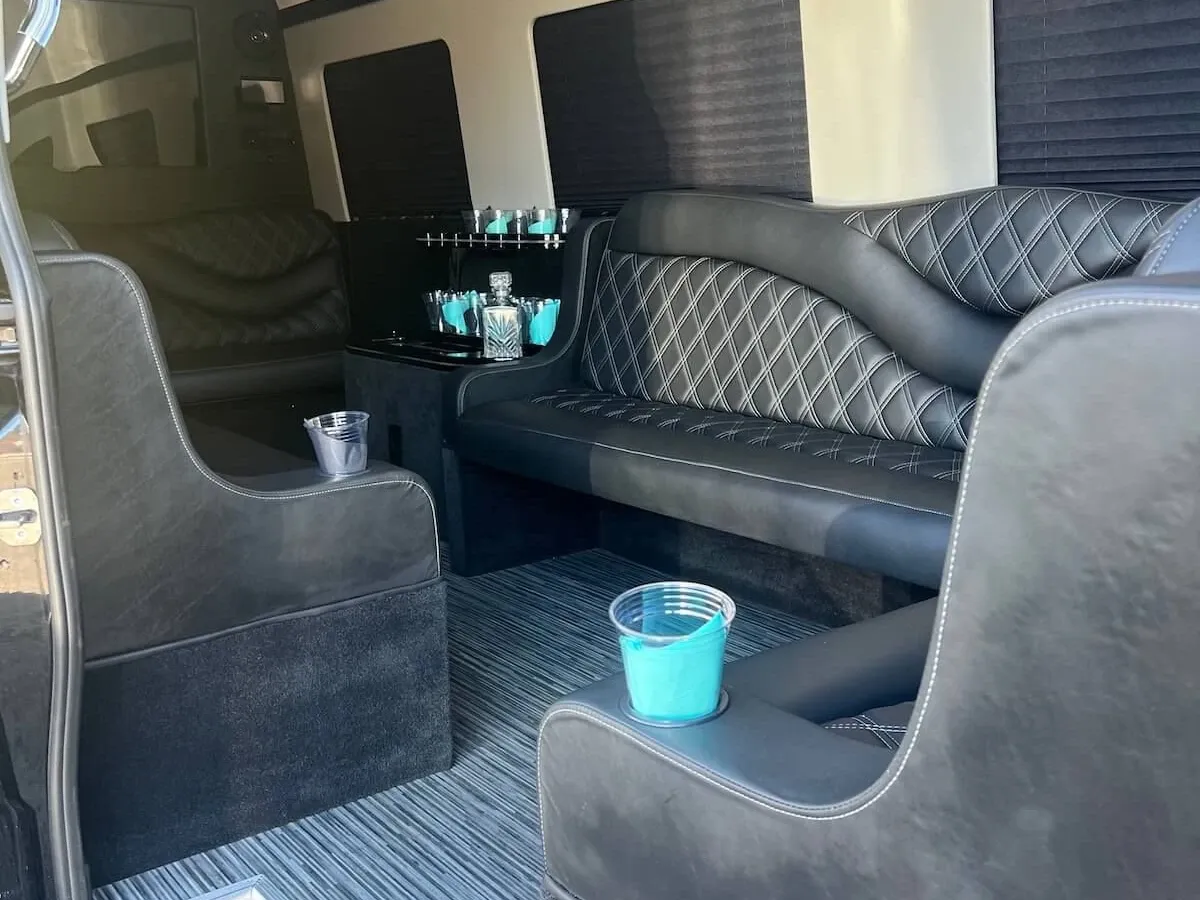 The Mercedes-Benz Sprinter Limousine, ready to rent