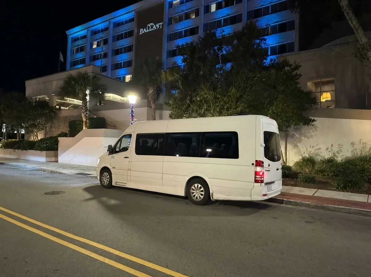 Mercedes-Benz Sprinter Limousine The white Mercedes-Benz Sprinter Limousine, ready to rent