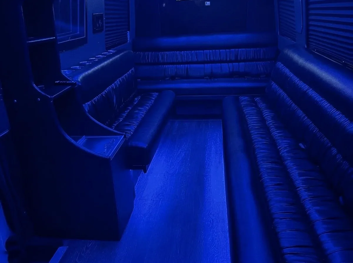 The white Mercedes-Benz Sprinter Limousine, shot 2