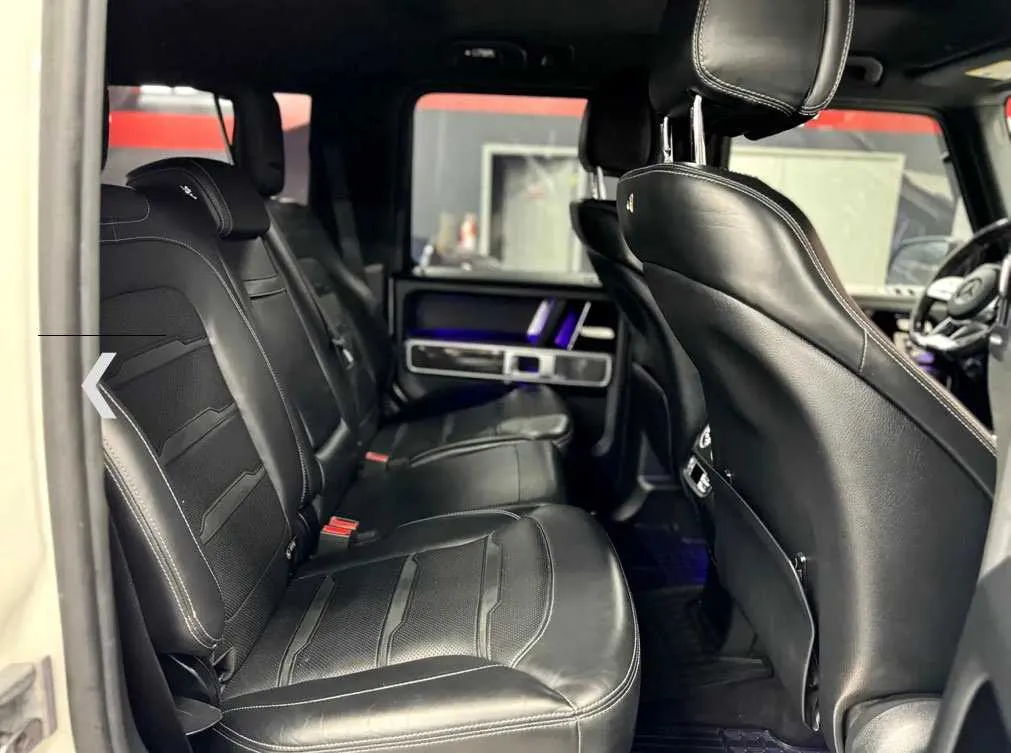 Mercedes-Benz G Wagon interior with LED accent lighting for exotic and luxury car rental in Southfield, MI