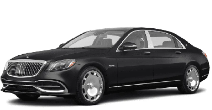 The black Mercedes-Maybach, ready to rent