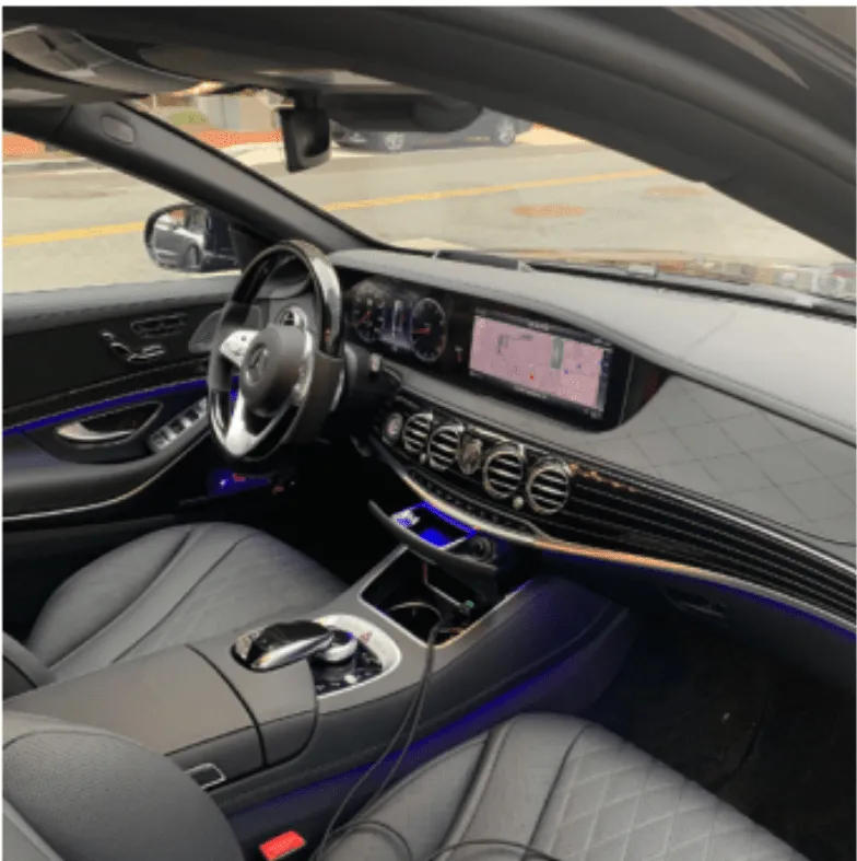 Mercedes-Maybach interior for wedding car rental