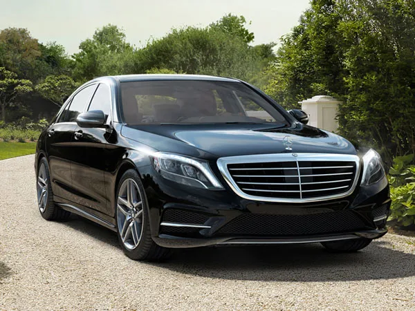 Black Mercedes-Benz S-Class for wedding car rental in Hood, CA