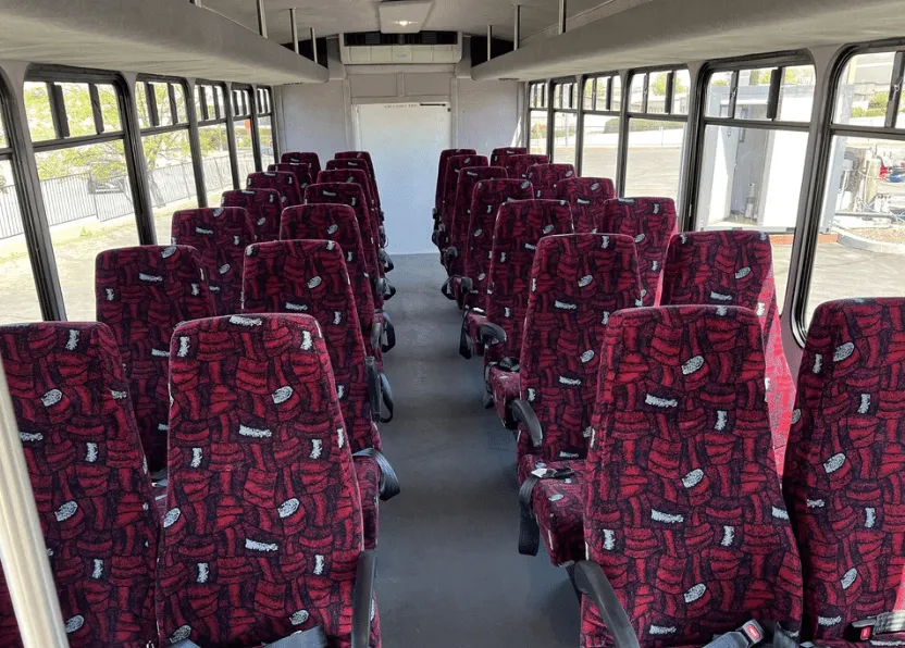 28 Passenger Mini Coach interior for charter bus rental in Paso Robles, CA