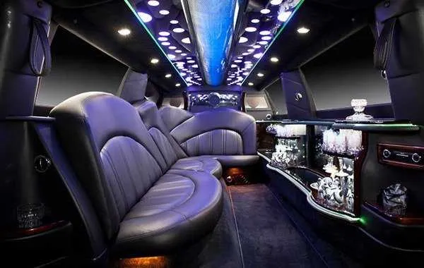 Inside of the Black Lincoln MKT Limousine