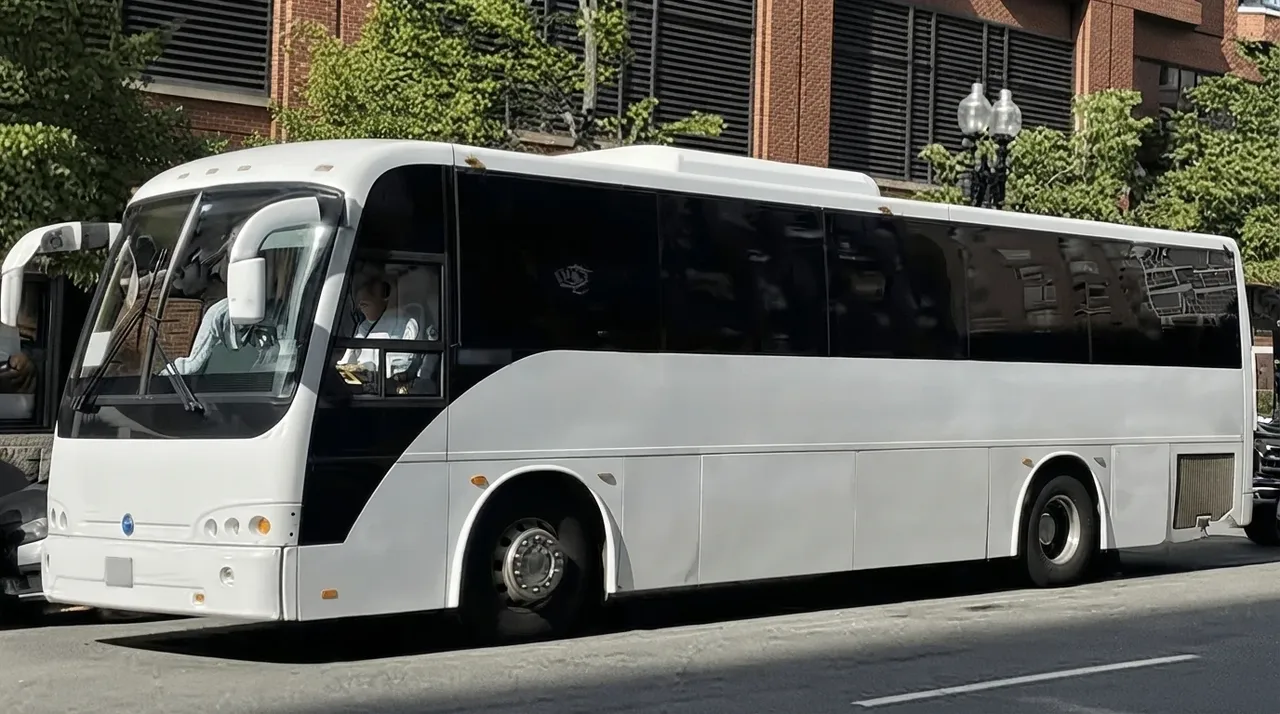 White 40 Passenger Motor Coach The white 40 Passenger Motor Coach, ready to rent