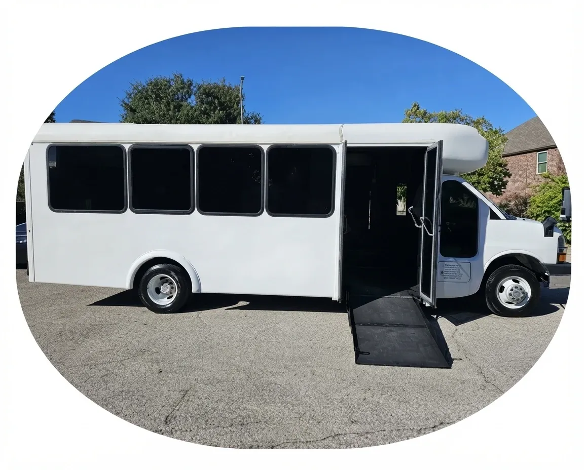 The white Party Time Bus, shot 2