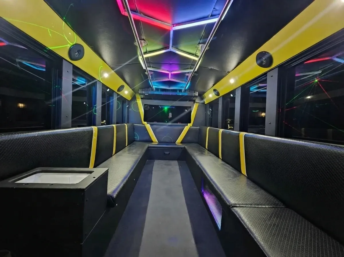 The white Party Time Bus, shot 3