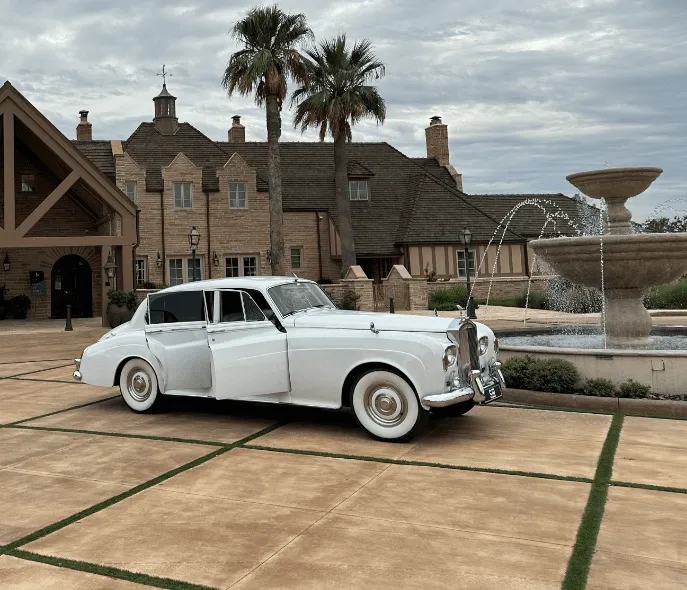White Rolls-Royce exterior for limo rental in San Antonio, TX