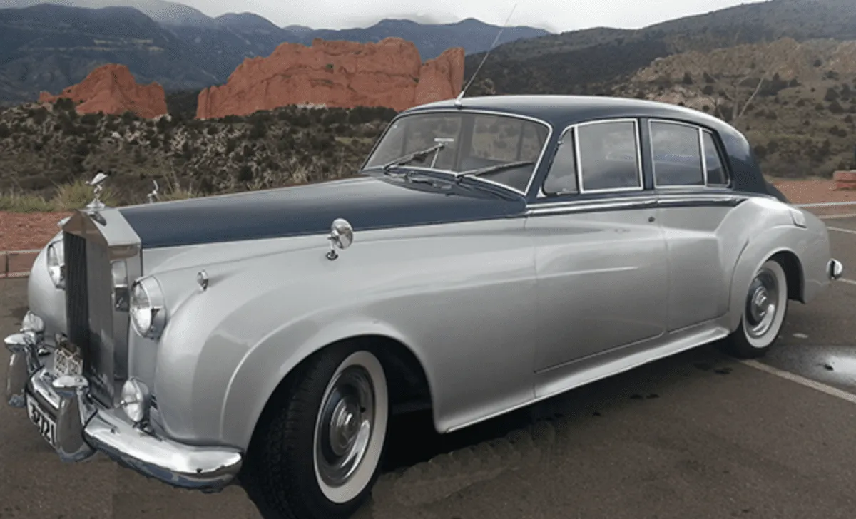 White Rolls-Royce Cloud exterior for limo rental in Golden, CO