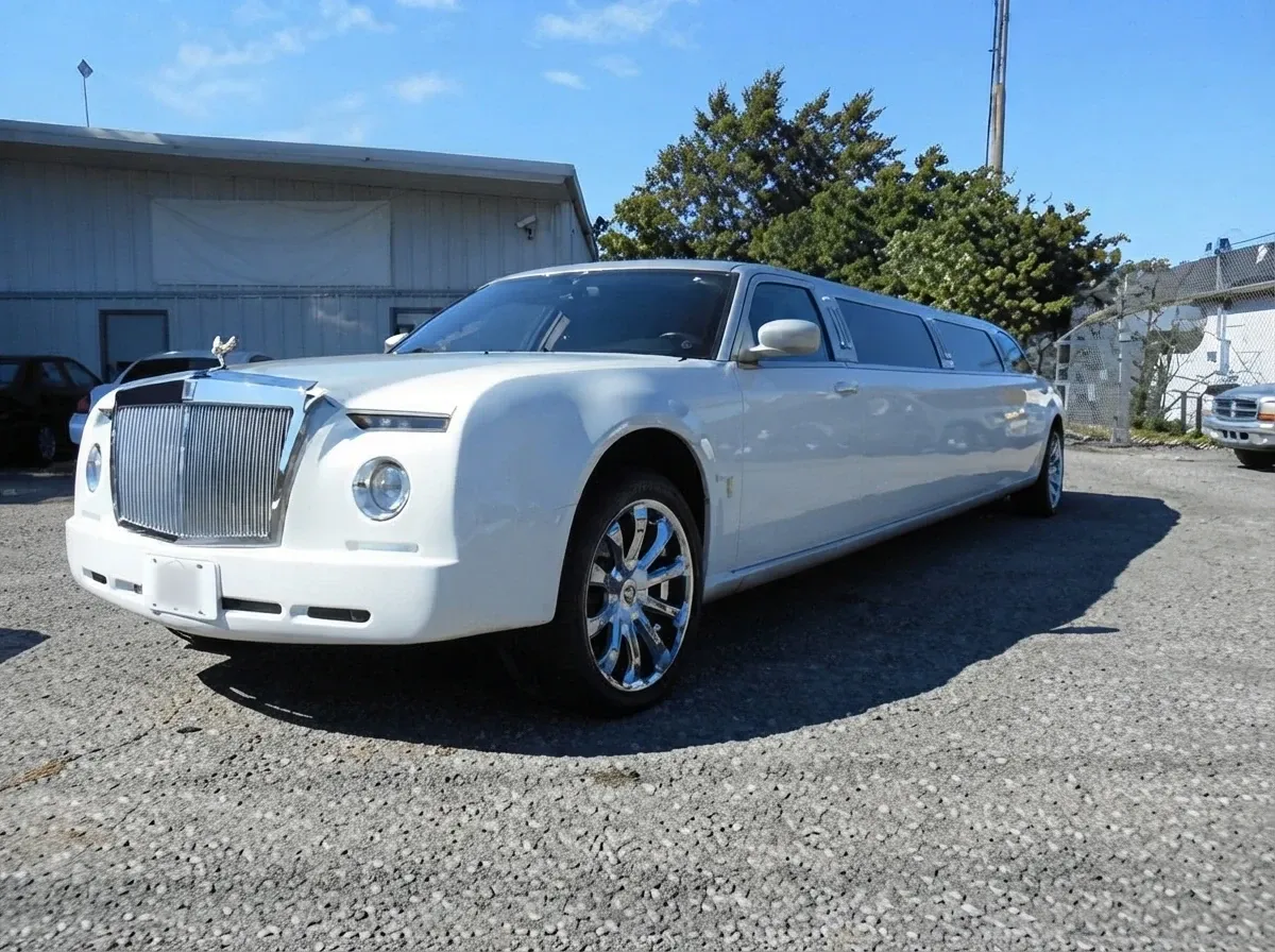 The white Rolls-Royce Limousine, shot 3