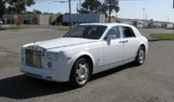 White Rolls-Royce Phantom for wedding car rental in Memphis, TN