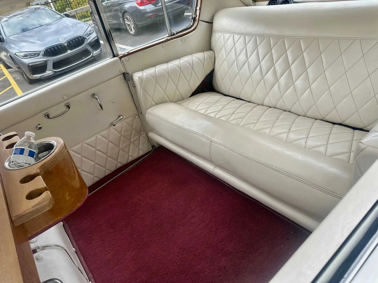 Rolls-Royce Princess interior with cup holders for wedding car rental