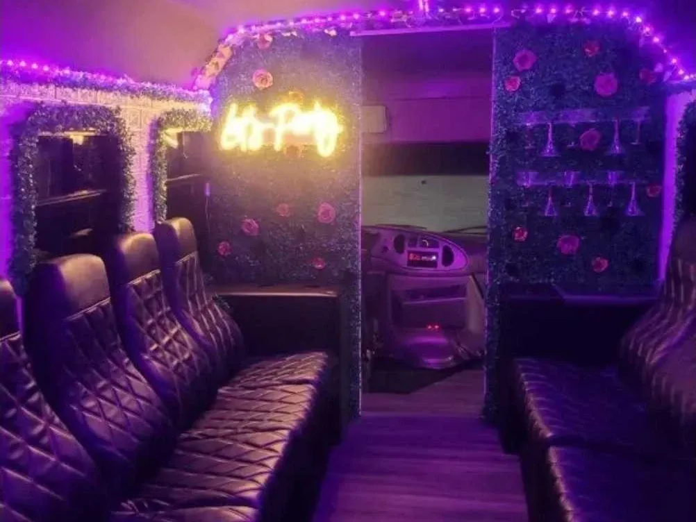 The pink Rose Party Bus, shot 2