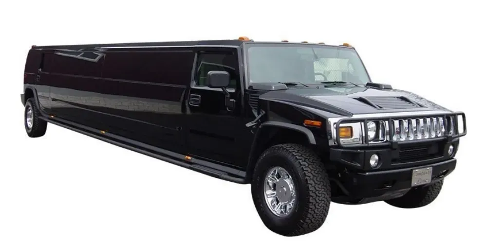 Super Stretch Black Hummer H2 for limo rental